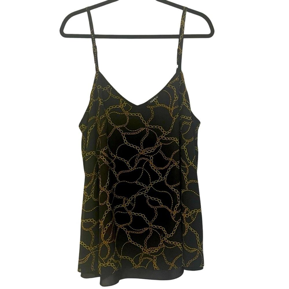 Torrid‎ Black Gold Chain Tank Top 2X